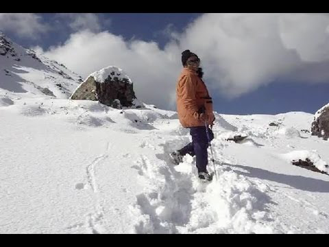 Handicaped Indian Girl on Mount Everest