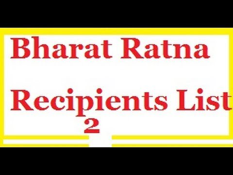 Bharat Ratna Recipients List 2