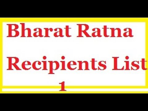 Bharat Ratna Recipients List 1