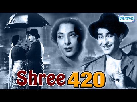 Shree 420 - Raj Kapoor, Nadira and Lalita Pawar - Bollywood Evergreen Movie