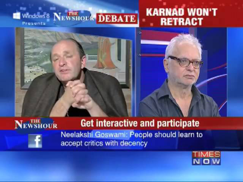 The Newshour Debate: Karnad challenges Naipaul - Part 1 of 2