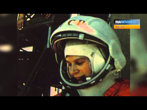 Valentina Tereshkova, the First Female Cosmonaut. Archive Footage