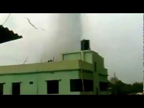 A massive Tornado attacked in Brahmanbaria, Bangladesh 22-03-2013; captured by Adhoa