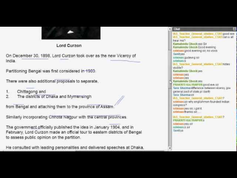 Partition of Bengal 1905 IAS Online Coaching General Studies