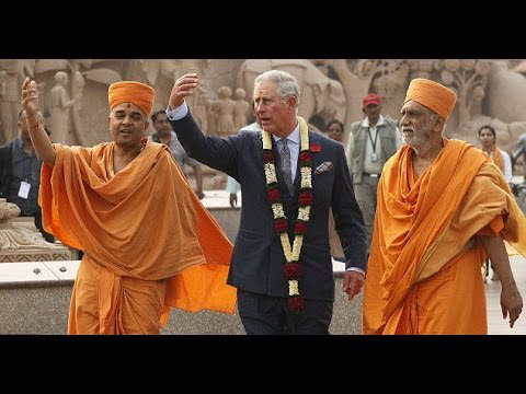 PRINCE CHARLES VISITS AKSHARDHAM TEMPLE, New Delhi