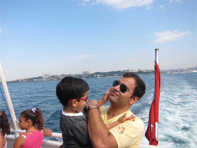 Adi and Sachin on boat2