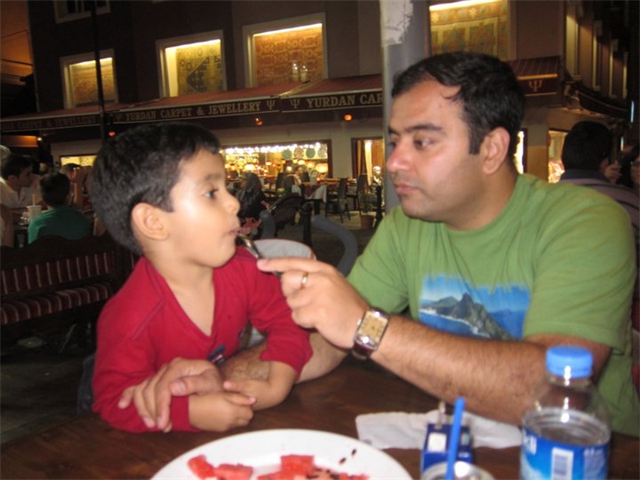 Adi and Sachin taking snacks2 - Copy