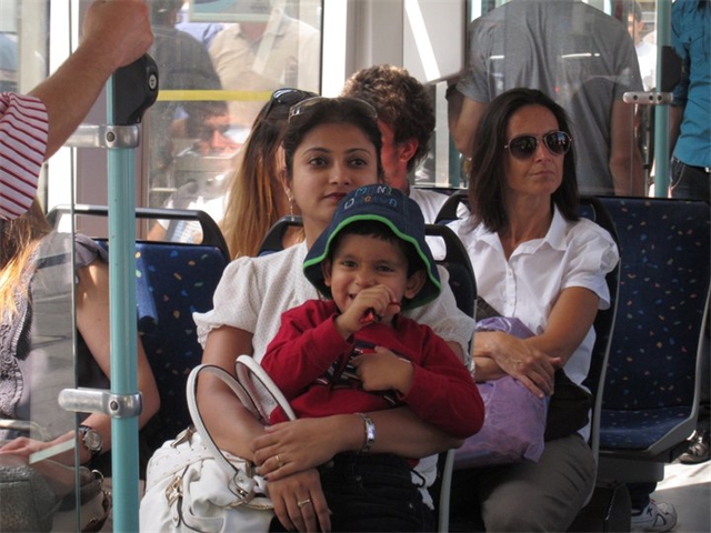 Adi and Sarita in tram 2