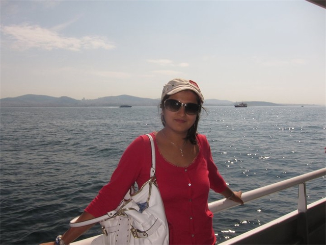 Sarita on boat