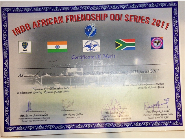 Cert_of_merit_Indo_African_Friendship_ODI_Series_2011