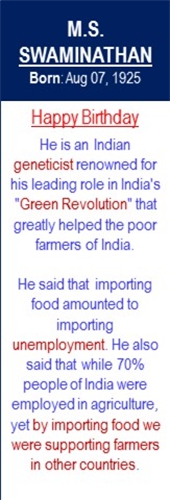 MS_Swaminathan_Birth_Aug-07