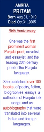 Amrita_Pritam_Birth_Aug-31
