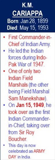 KM_Cariappa_1st_C-in-C__Jan-15