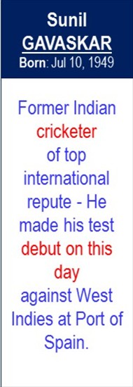 Sunil_Gavaskar_Test_Debut_Mar-06