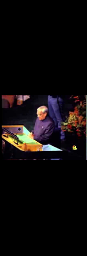 THE FIRST MAN TO SPEAK IN HINDI AT UN MILLENNIUM SUMMIT