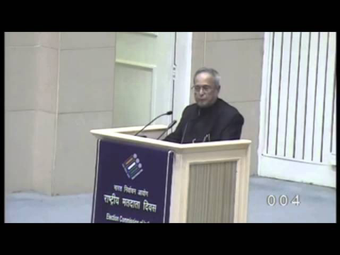 President Pranab Mukherjee's address on National Voters' Day 2014 at Vigyan Bhawan