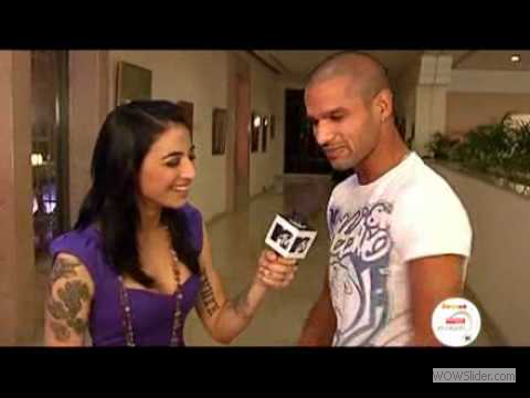 IPL Nights - Shikhar Dhawan showing off his tattoo's at the IPL Nights Party
