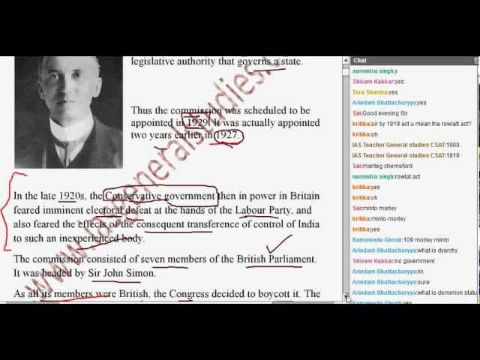 Simon Commission - Indian National Movement - IAS Mains Online Coaching