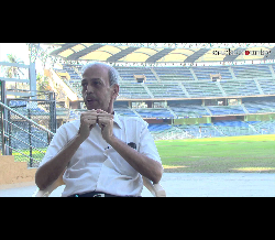 Ashok Mankad's cap falling on the stumps