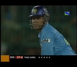 4,4,6,4,4,4,Virender Sehwag blasts 26 of an over.