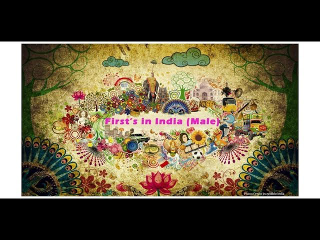 Firsts in India (male)  l Update General Knowledge